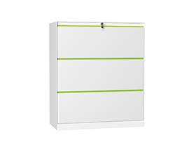 4.5mm thin edge 3-drawer lateral file cabinet