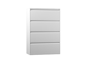 Metal lateral 4 drawer filing cabinet