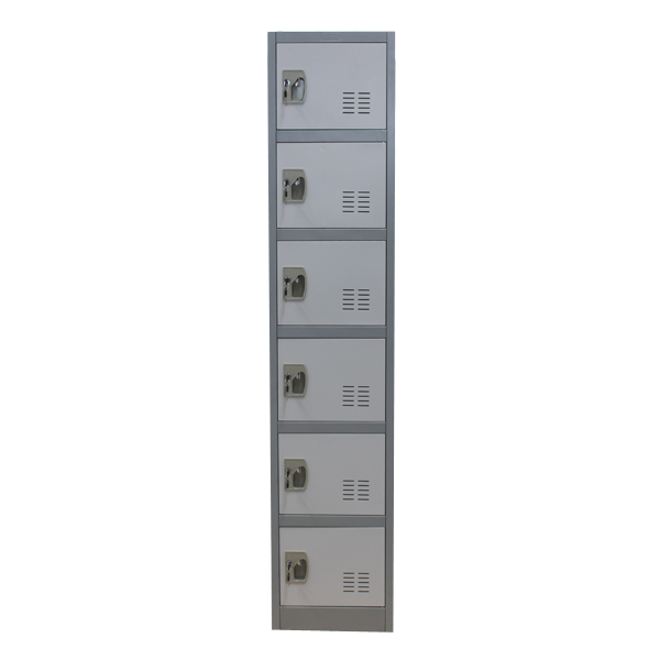 6 tier door steel locker